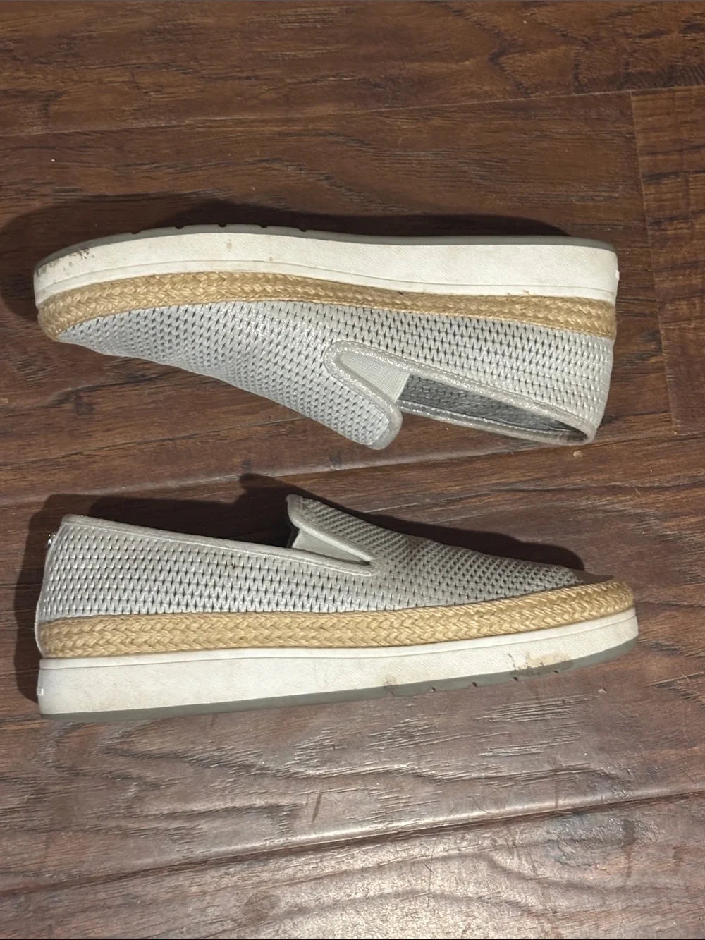 Donald J. Pliner Beige Knit Slip-On Espadrille Sneakers